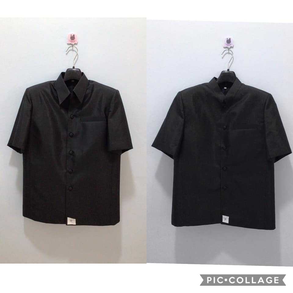 เสื้อไหมสูทผ้าไหมแท้แขนสั้น