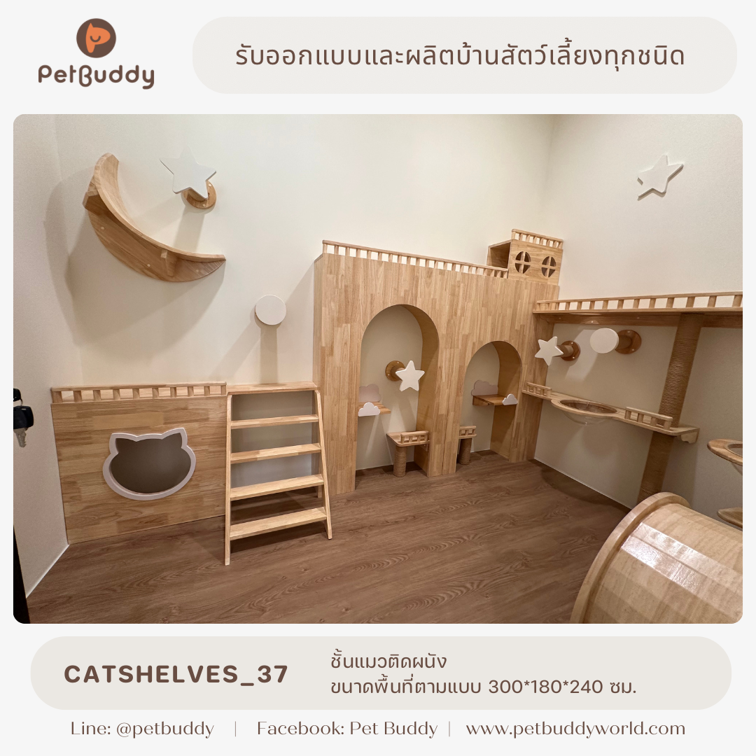 Catshelves_37 ชั้นแมวติดผนัง (แบบชุด)
