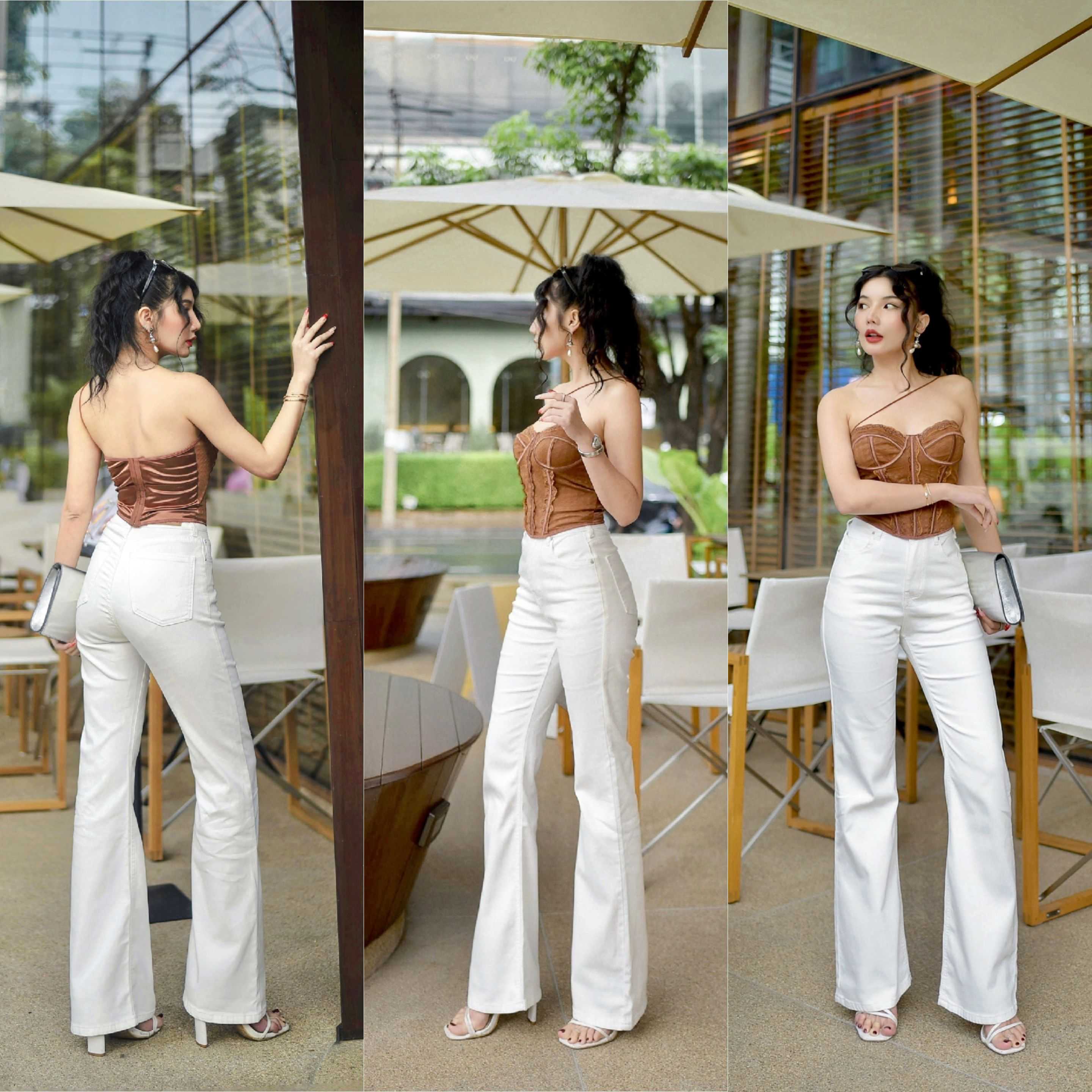 TLP0508 Carolina High Waist Flared Jeans