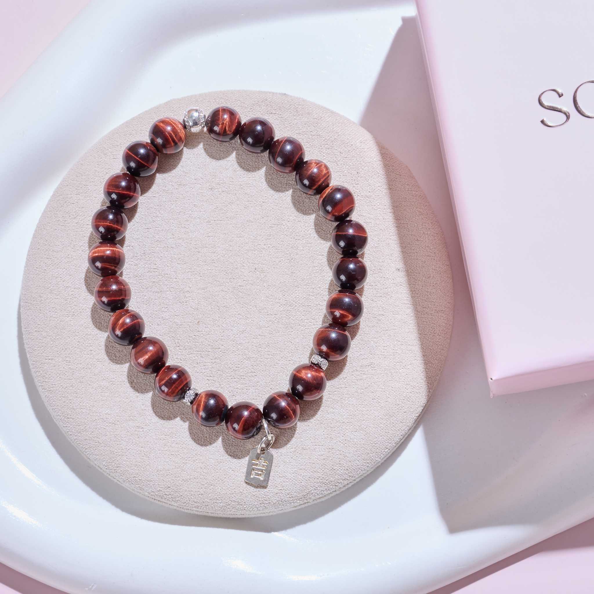 กำไลหินเสริมความมั่นใจ ความรู้สึกมั่นคง ปลอดภัย Red Tiger Eye ❤️🐯