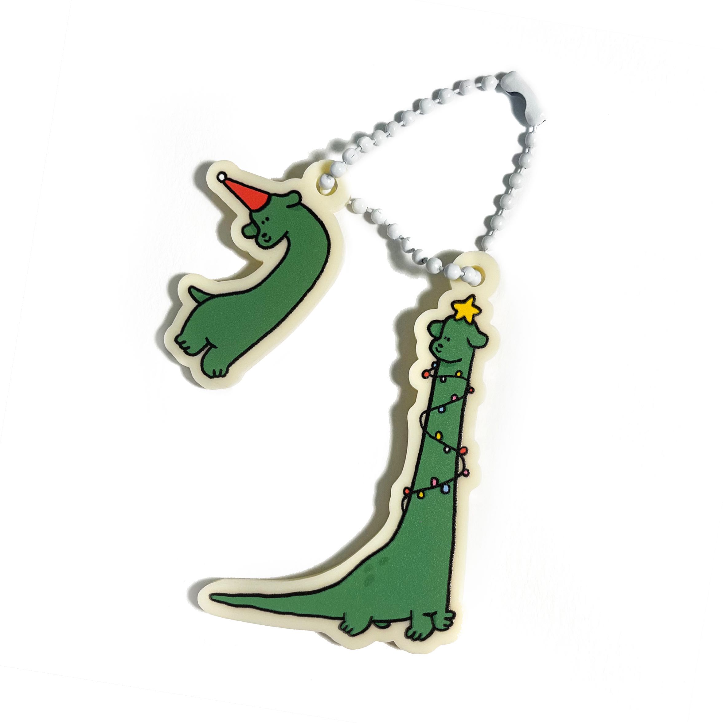 keyring set ชุด 2 ชิ้น - green dino