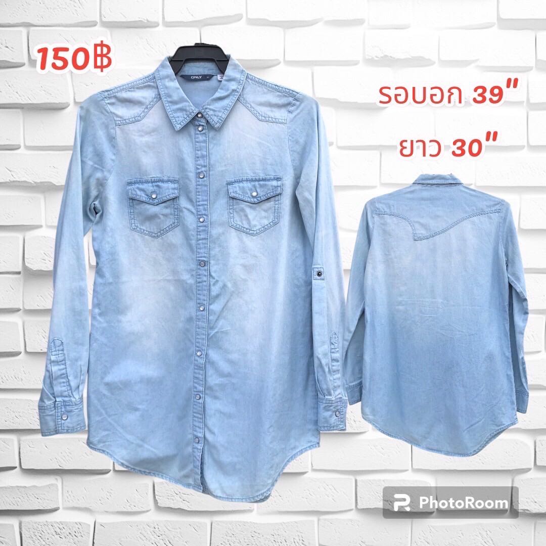 เสื้อยีนส์เนื้อบางงานห้างคุณภาพ งานนอกมือ2 