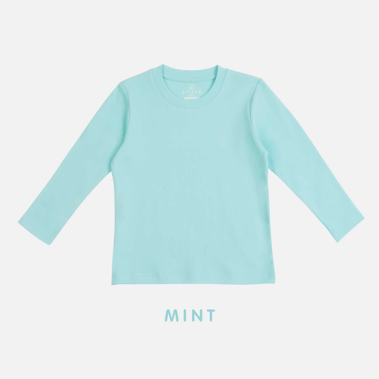 เสื้อแขนยาวเด็ก Kids Supersoft Long Sleeve Crew - Mint