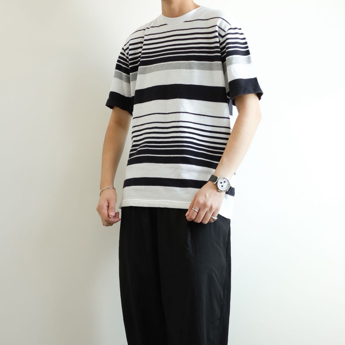 COMME CA ISM®️ Japanese Cotton Oversized Striped T-Shirts