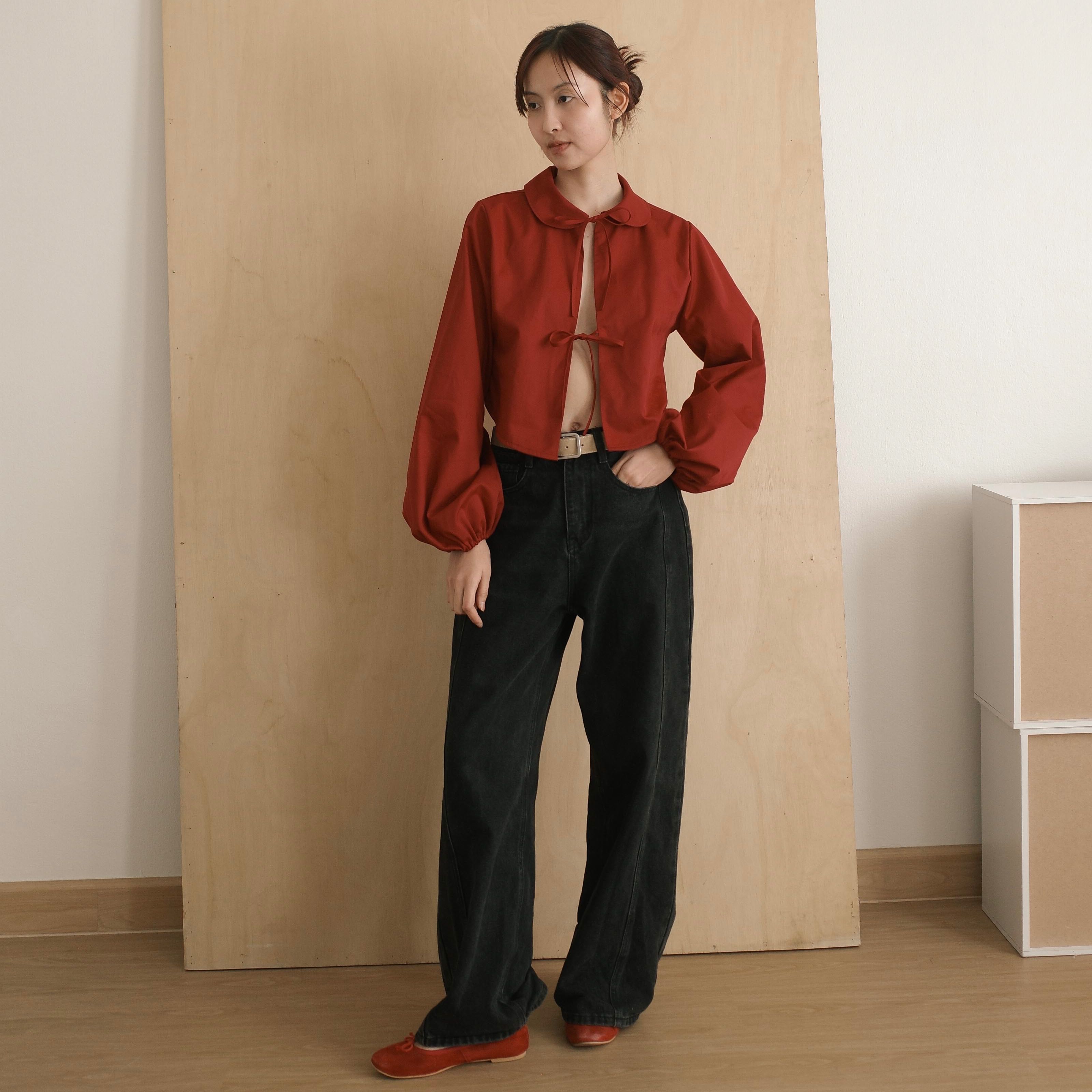 Lumies top in burgundy 