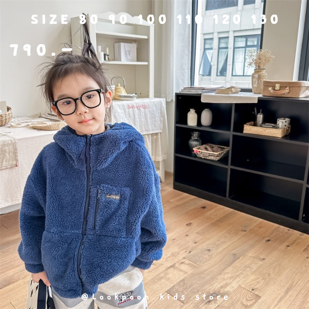 Winter❄️Hooded Fleece Jacket เสื้อกันหนาวมีฮู้ดซิปหน้าผ้าฟลีซ
