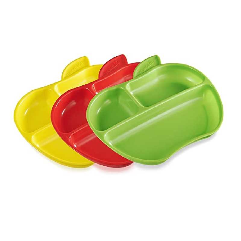 #จาน Munckin : MNK43708 Lil' Apple Plates - 3pk