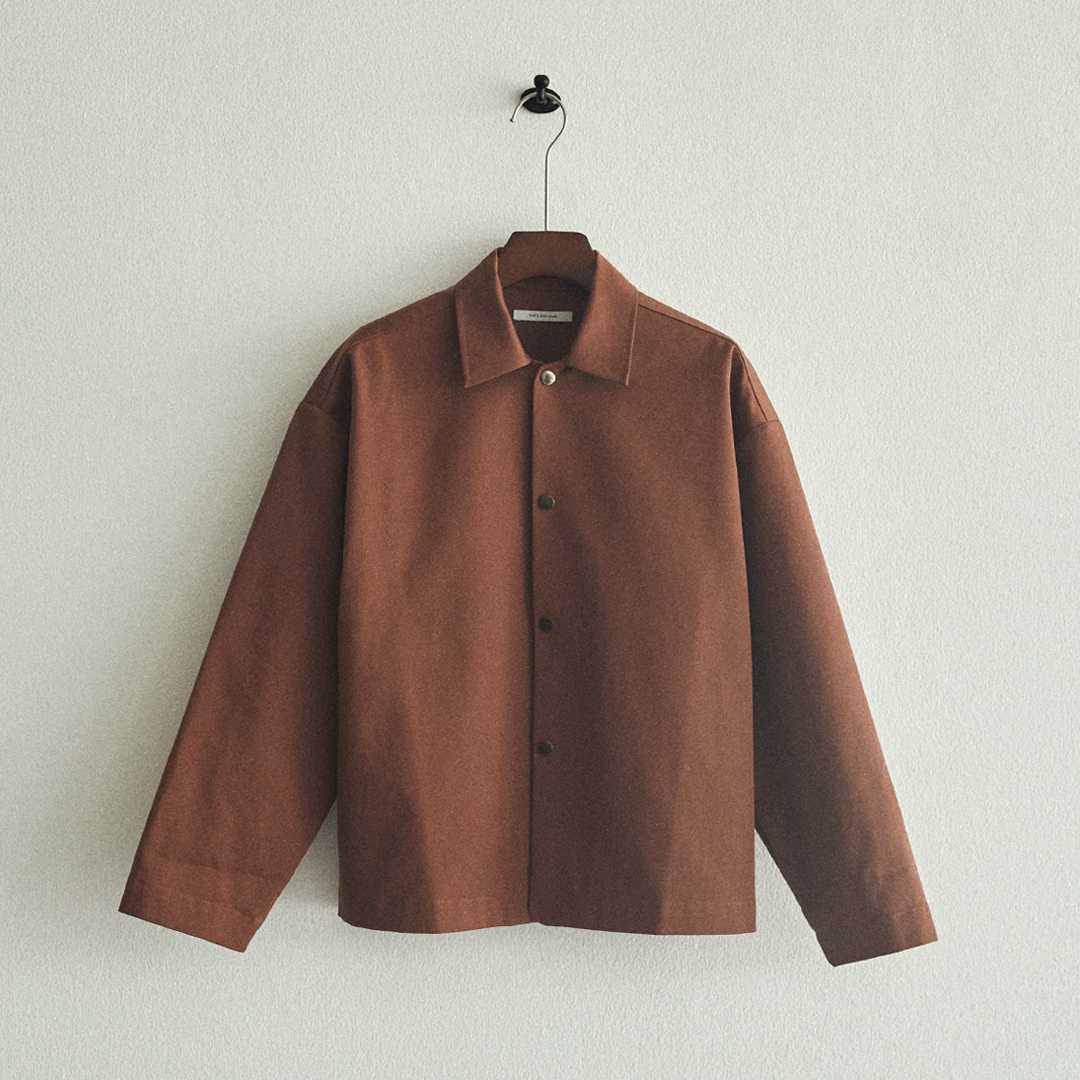 Etna crop jacket in burnt brick