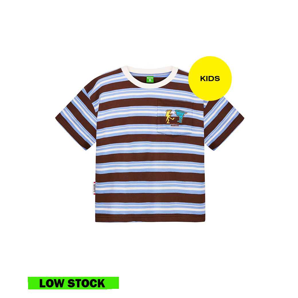 (DROP 2) GROWING BLUE STRIPED T-SHIRT (KIDS)