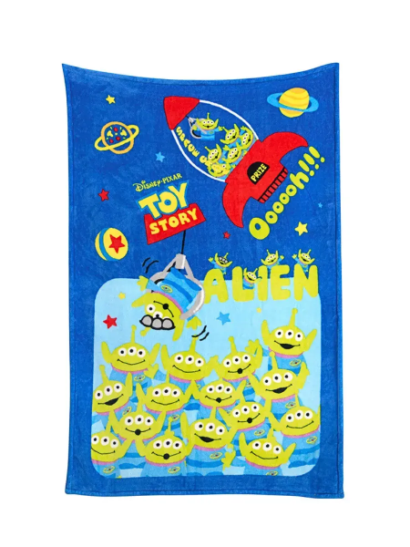 ผ้าห่มขนแกะเทียม Tulip Fleece Little Green Man ดิสนีย์ Disney pixar ผ้าห่มฟลีซ สัมผัสนุ่มพกพา