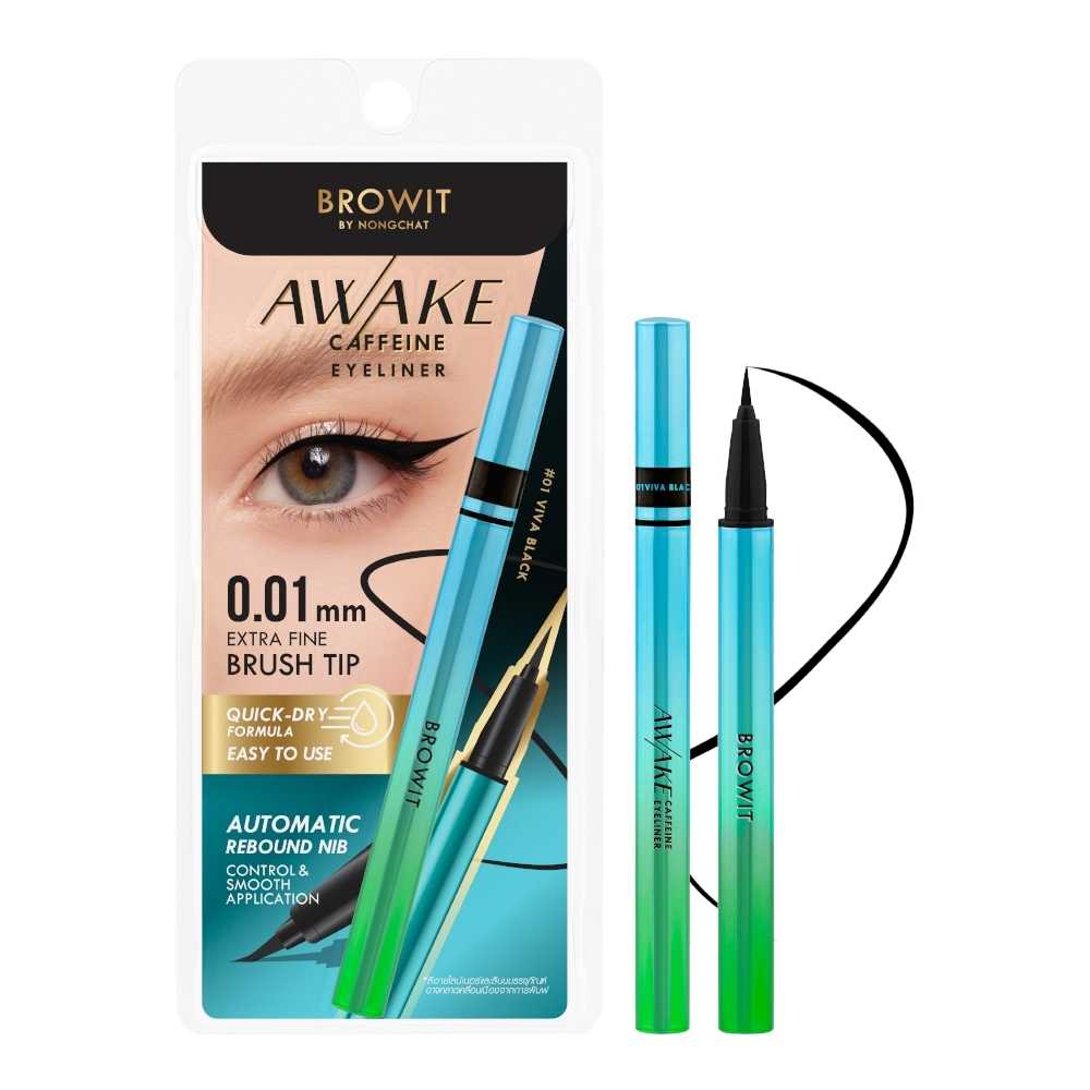 อะเวคคาเฟอีนอายไลน์เนอร์น้องฉัตร ► Official Account Browit Awake Caffeine Eyeliner