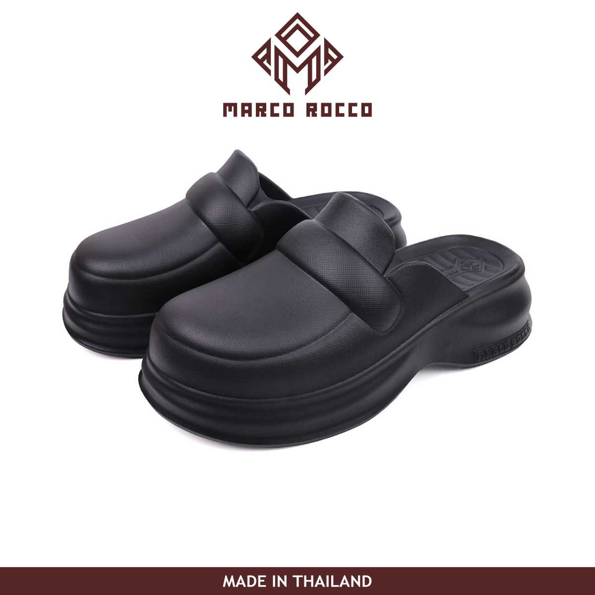 Marco Rocco รุ่น MR8014 รองเท้าแตะแบบสวมแฟชั่นเสริมส้น ทรงมินิมอล Size 36-41