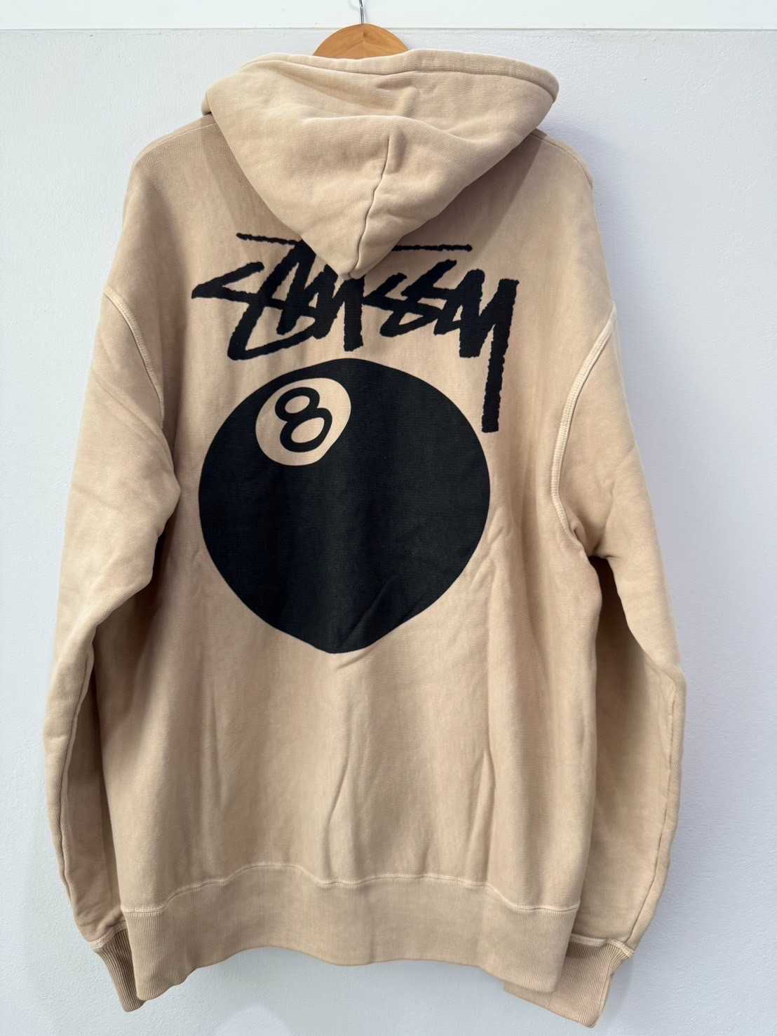 STÜSSY 8 BALL PIG DYED HOOD KHAKI