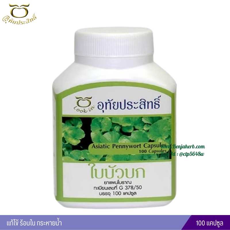 ใบบัวบกแคปซูล อุทัยประสิทธิ์ หมอลูกอินทร์