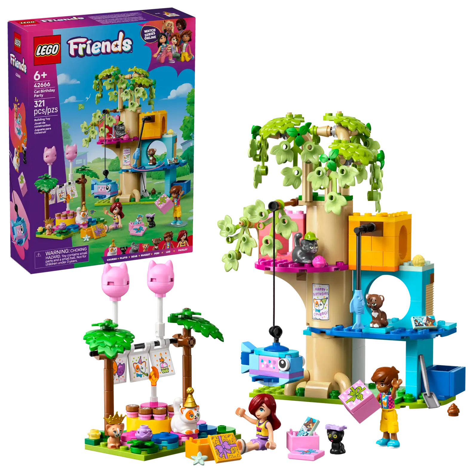 LEGO 42666 Cat Birthday Party & Tree Ho..(สินค้าซื้อแล้วไม่รับเปลี่ยนคืน)
