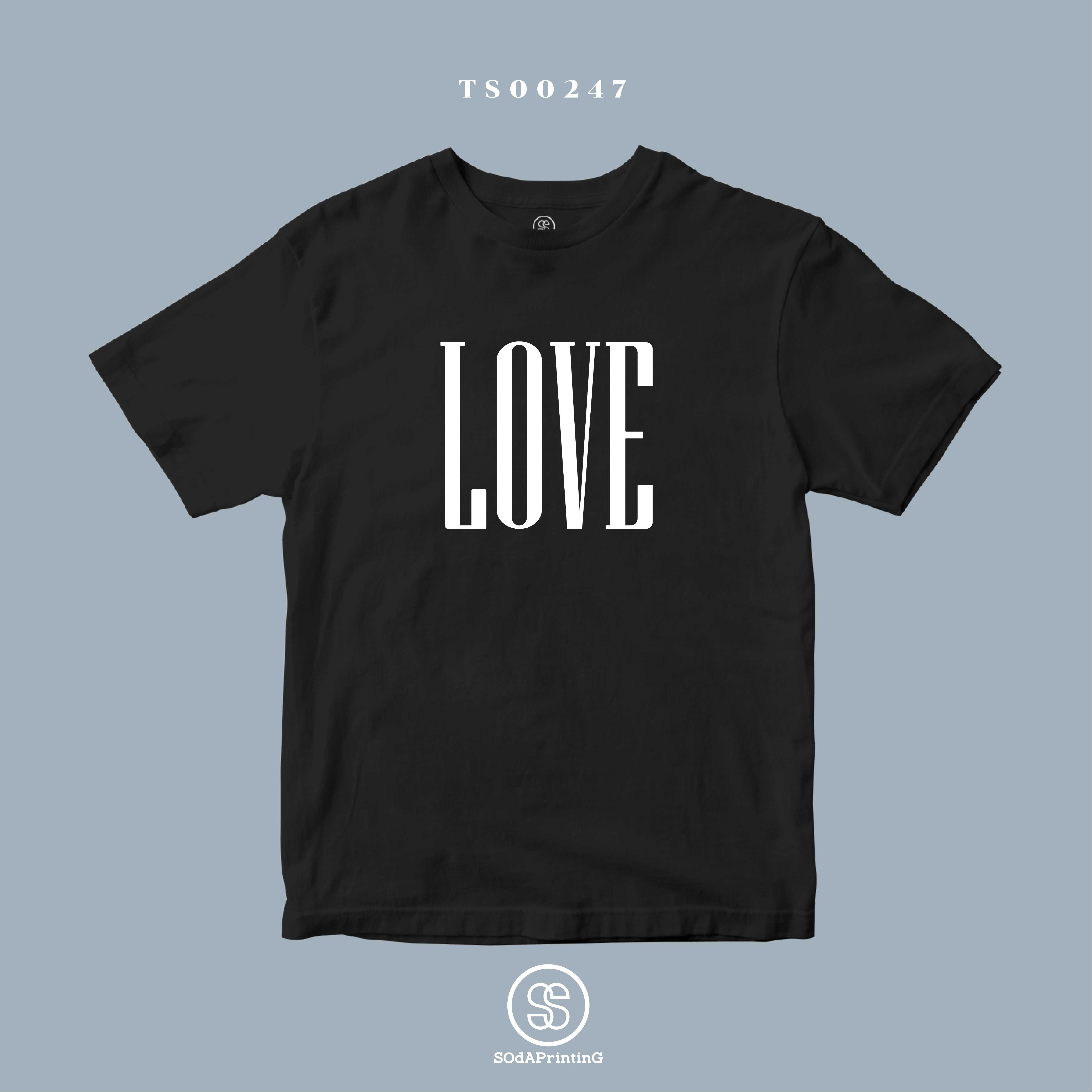 เสื้อ LOVE  สีดำ  #LoveCollection #SOdAtee  TS00247