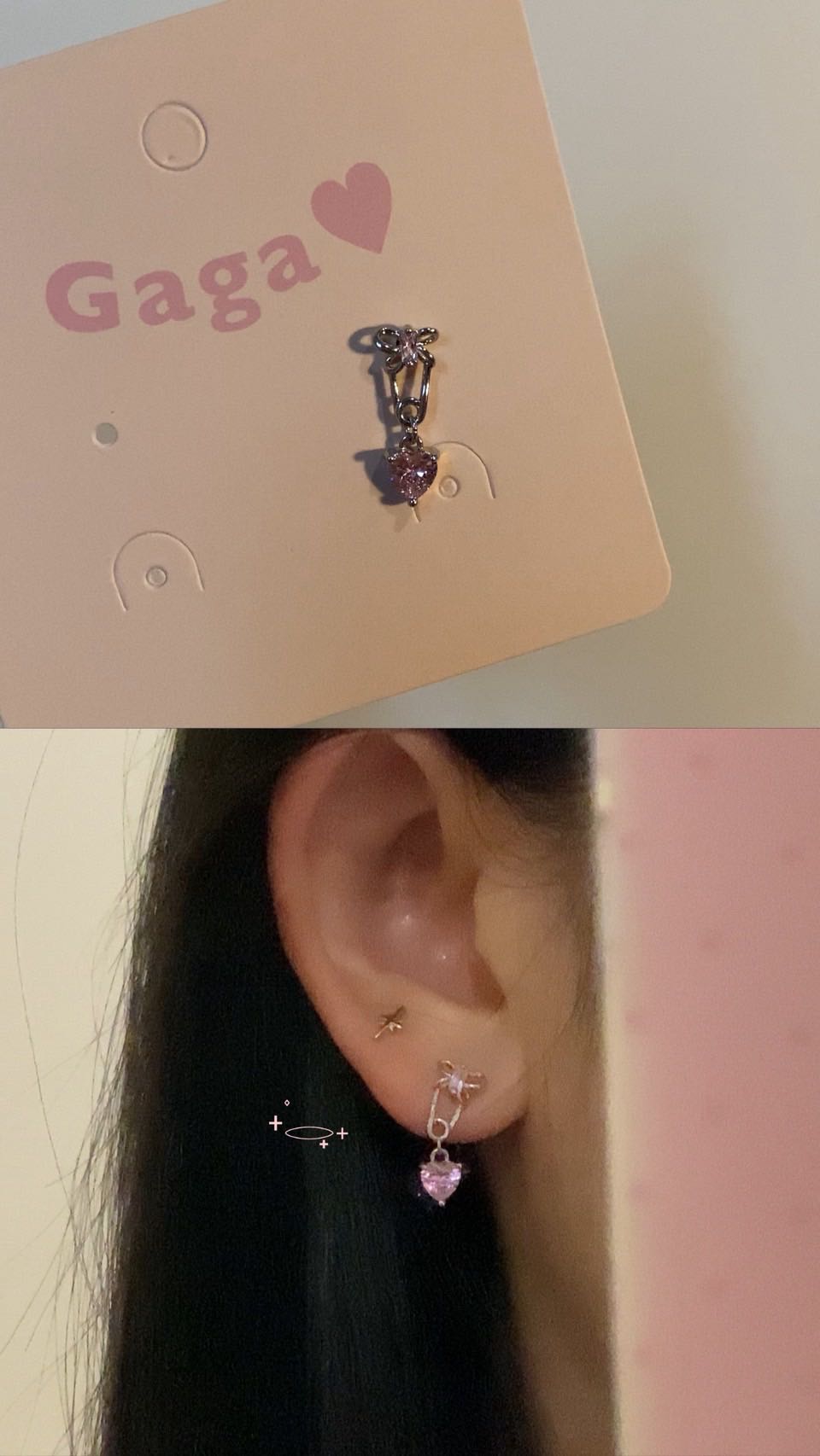 A192 (หัวใจ)(ผีเสื้อ)(จิว)(1ข้าง) Stainless Steel แพ้ง่ายใส่ได้ ต่างหูร้านกากา GAGASTORETH