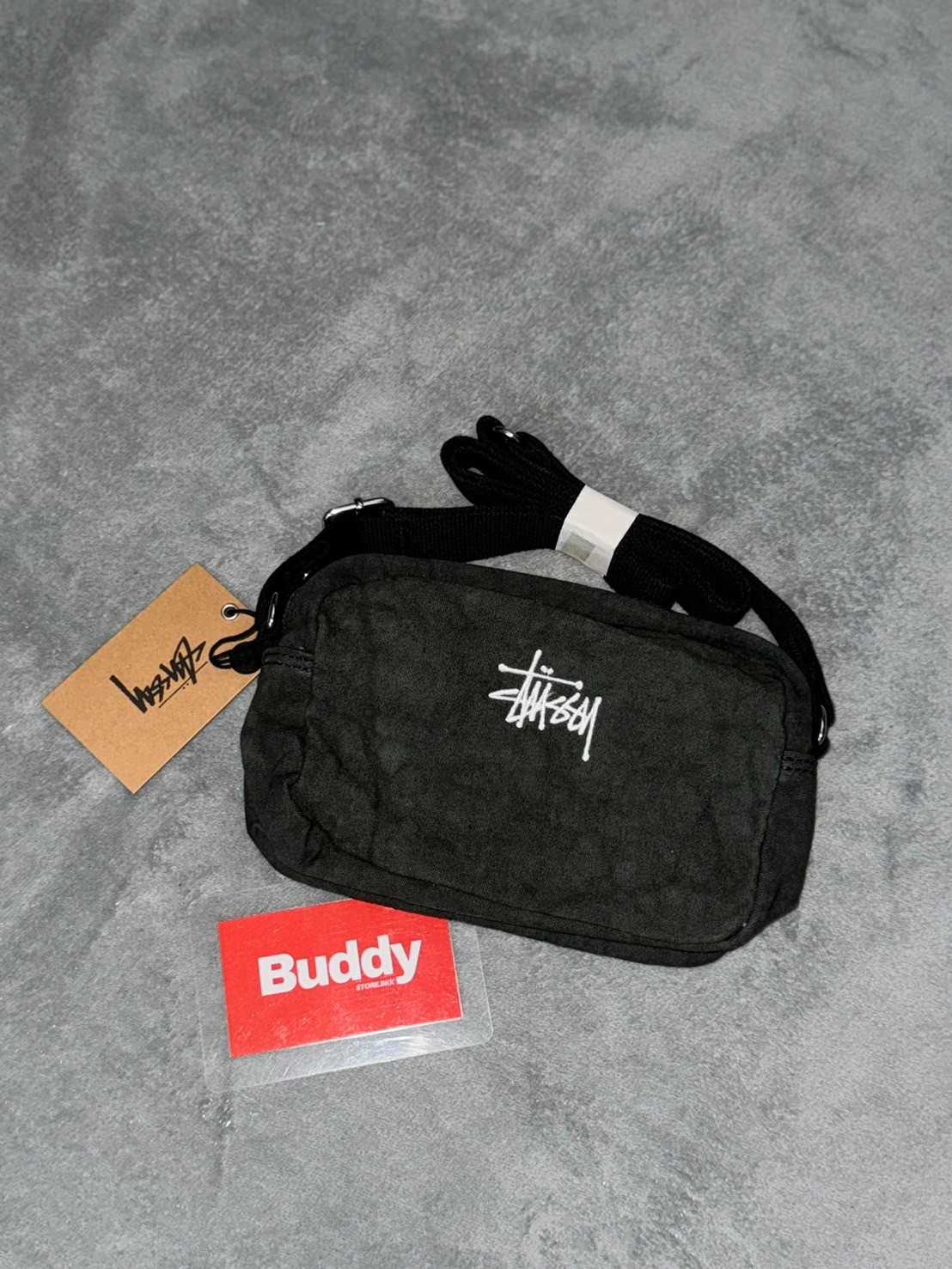 Stussy US CANVAS SIDE POUCH Washed Black