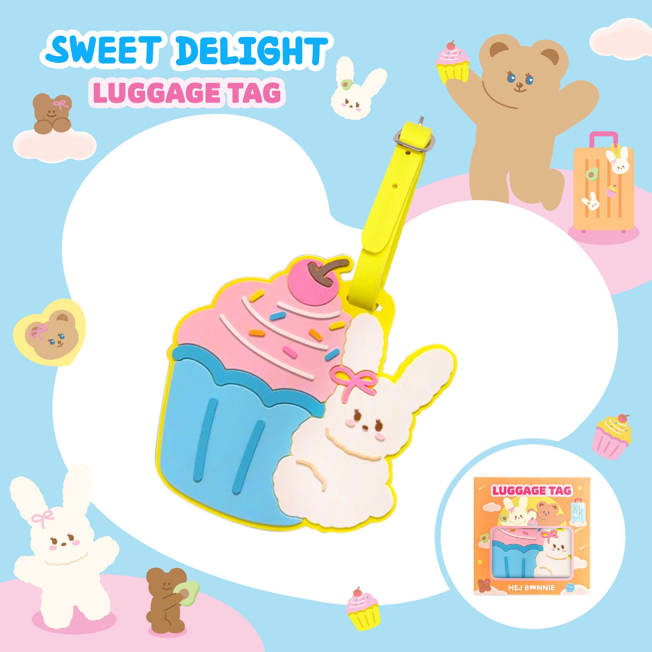 Sweet Delight Luggage Tag l Hej Bonnie Official