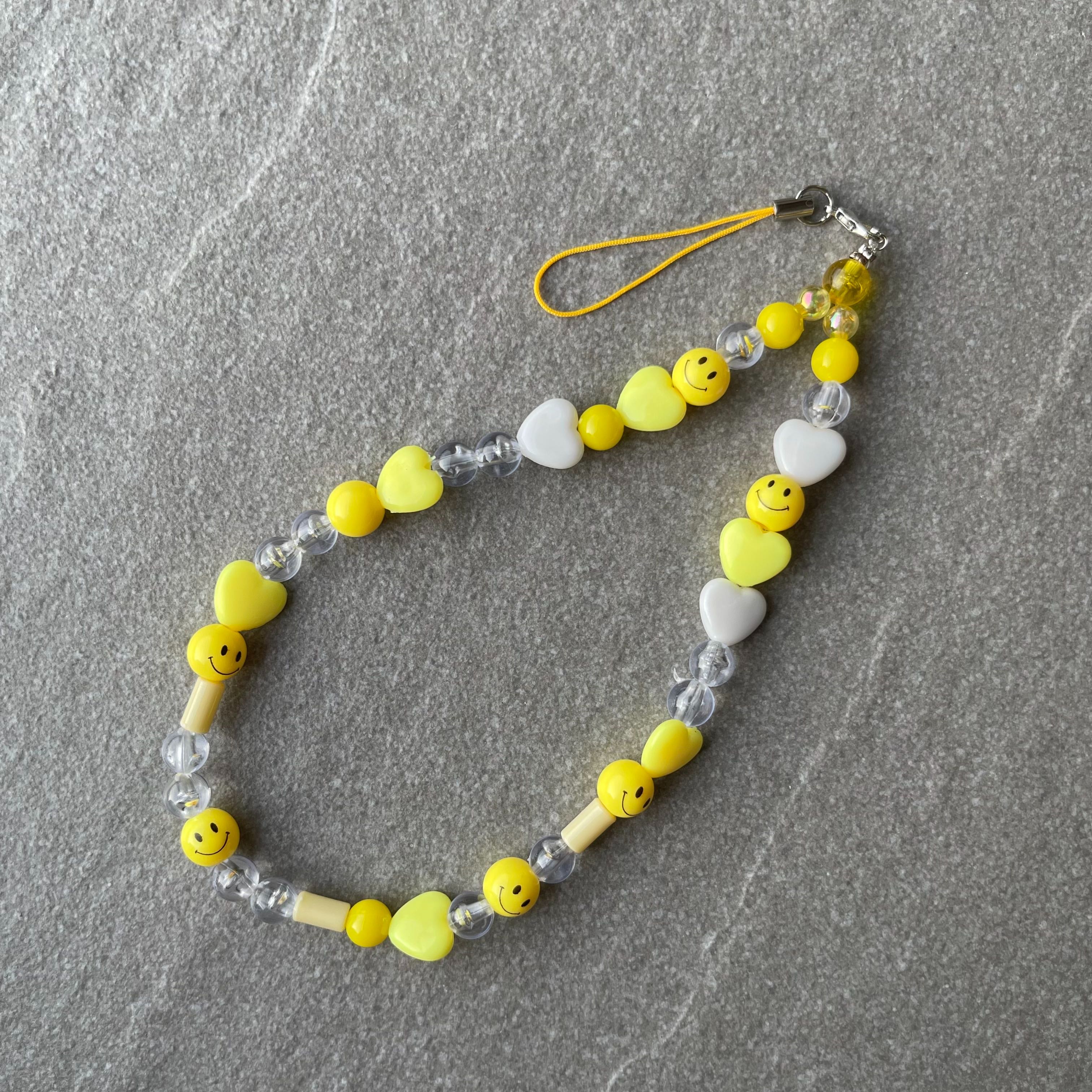 ☻︎ พร้อมส่ง ☻︎ (Ready to ship!) Yellow Smiley 😁 Phone Strap