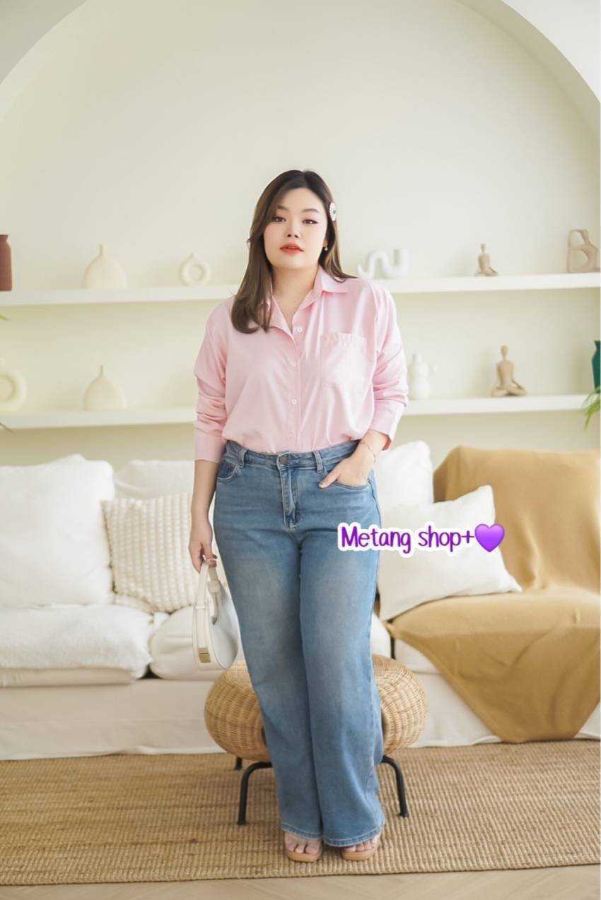 เสื้อเชิ้ตครอป สีพาสเทล