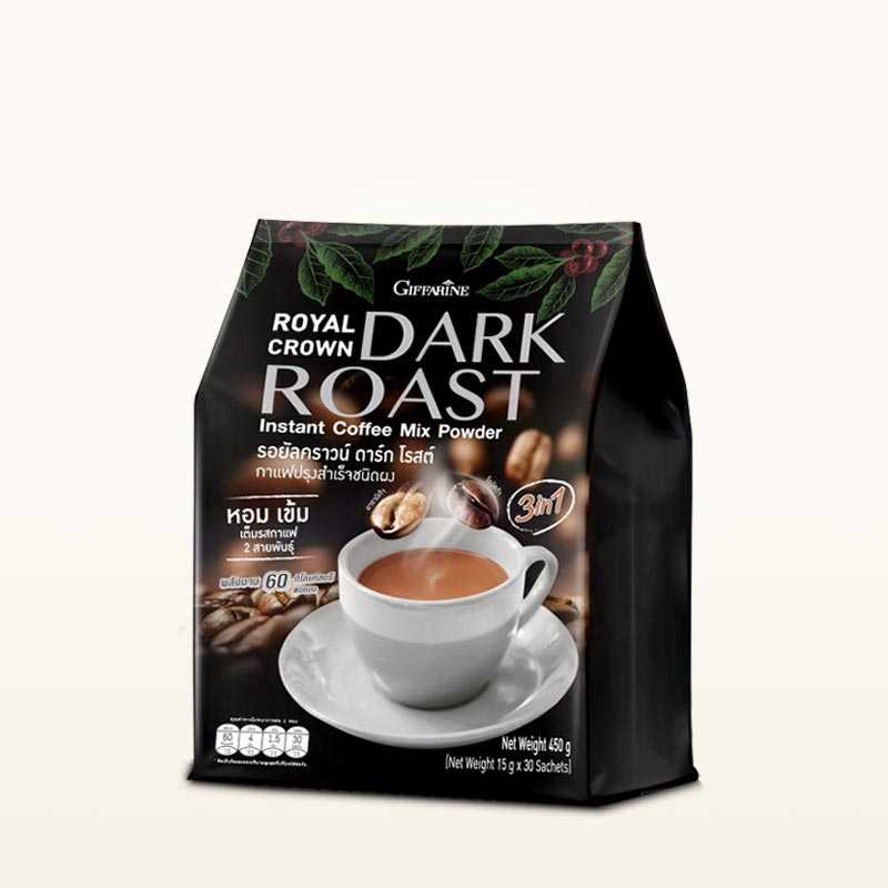 กาแฟ กิฟฟารีน รอยัลคราวน์ ดาร์ก โรสต์ | Giffarine Royal Crown Dark Roast (30 ซอง)