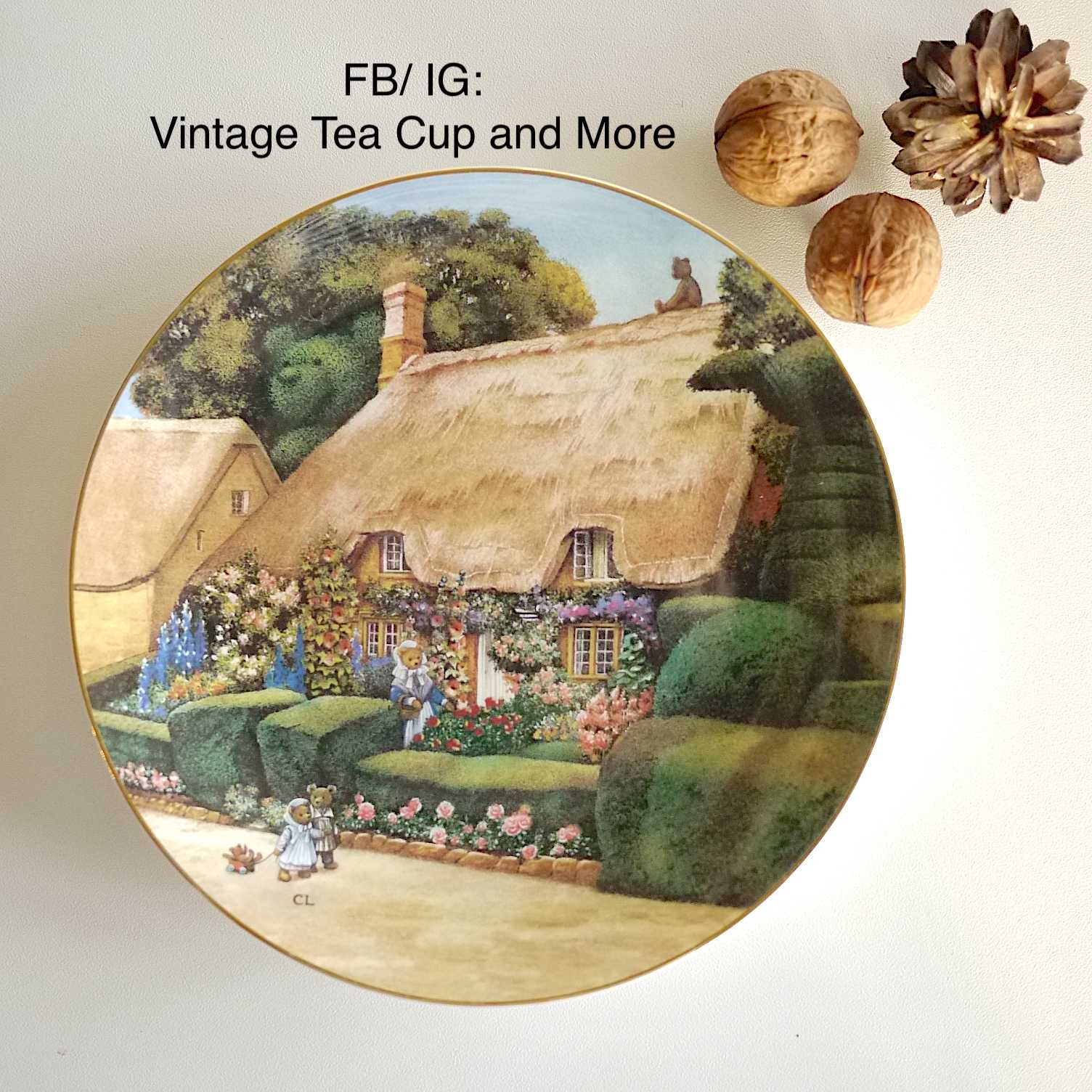 จานโชว์ Royal Doulton Teddy Bear Cottage