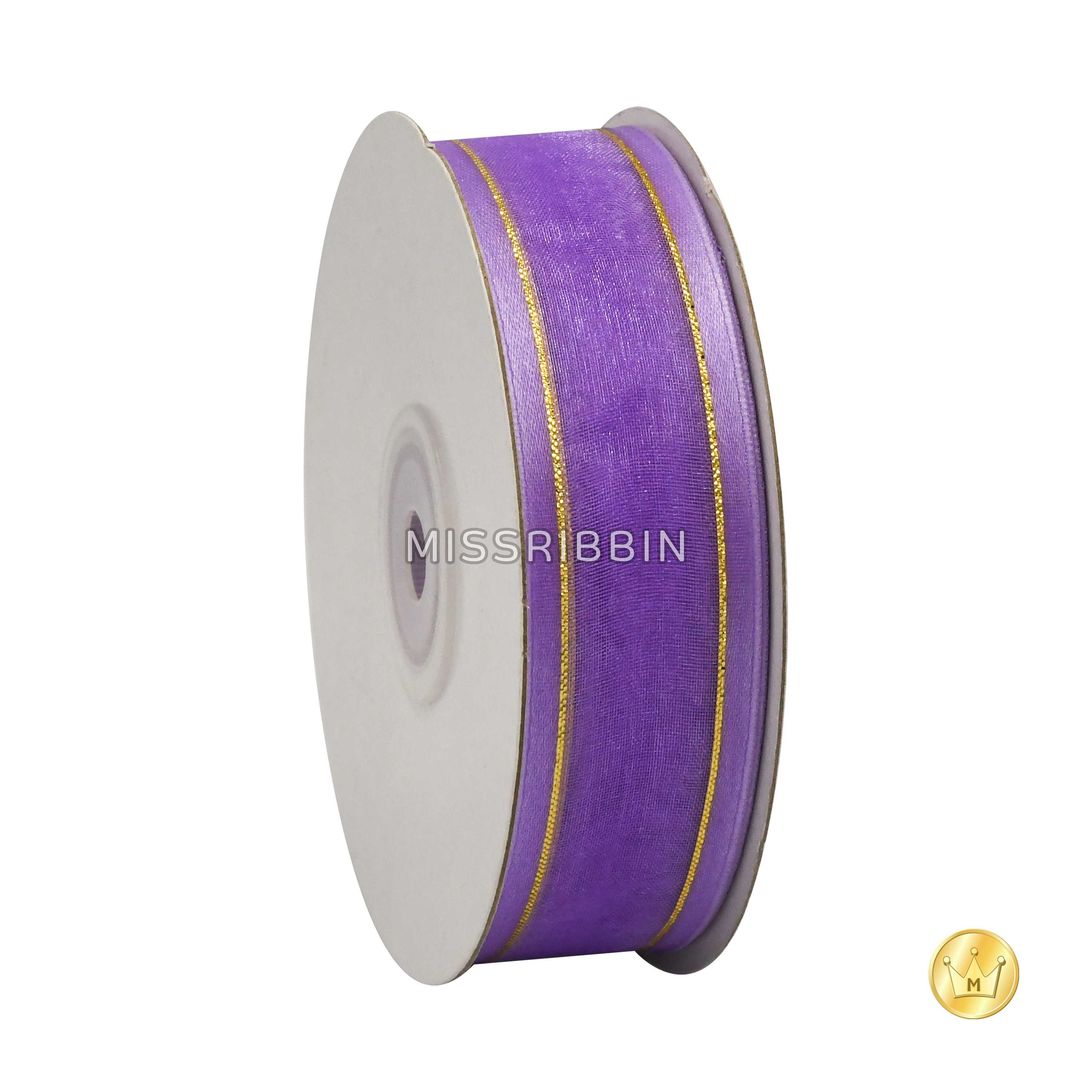 ริบบิ้นชีฟอง (สี 701) ม้วนยาว 25หลา ขนาด 10 15 25มม.