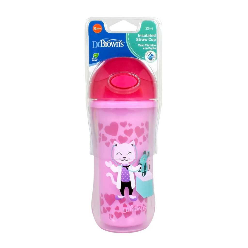#ขวดหัดดื่ม Dr.Brown's : DRBTC01003 10oz / 300 ml On-The-Go Straw Sport Cup