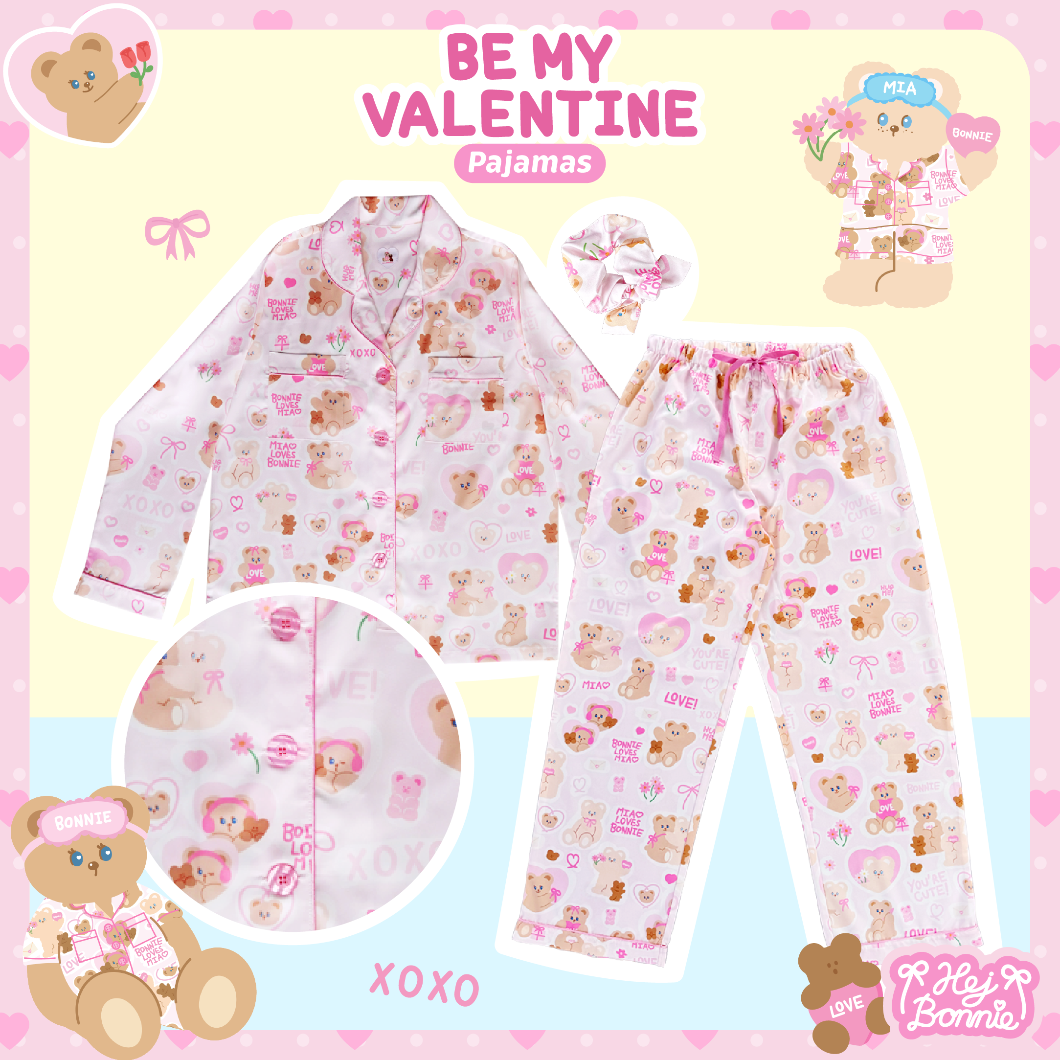 [สำหรับผู้ใหญ่] Be My Valentine Pajamas l Hej Bonnie Official