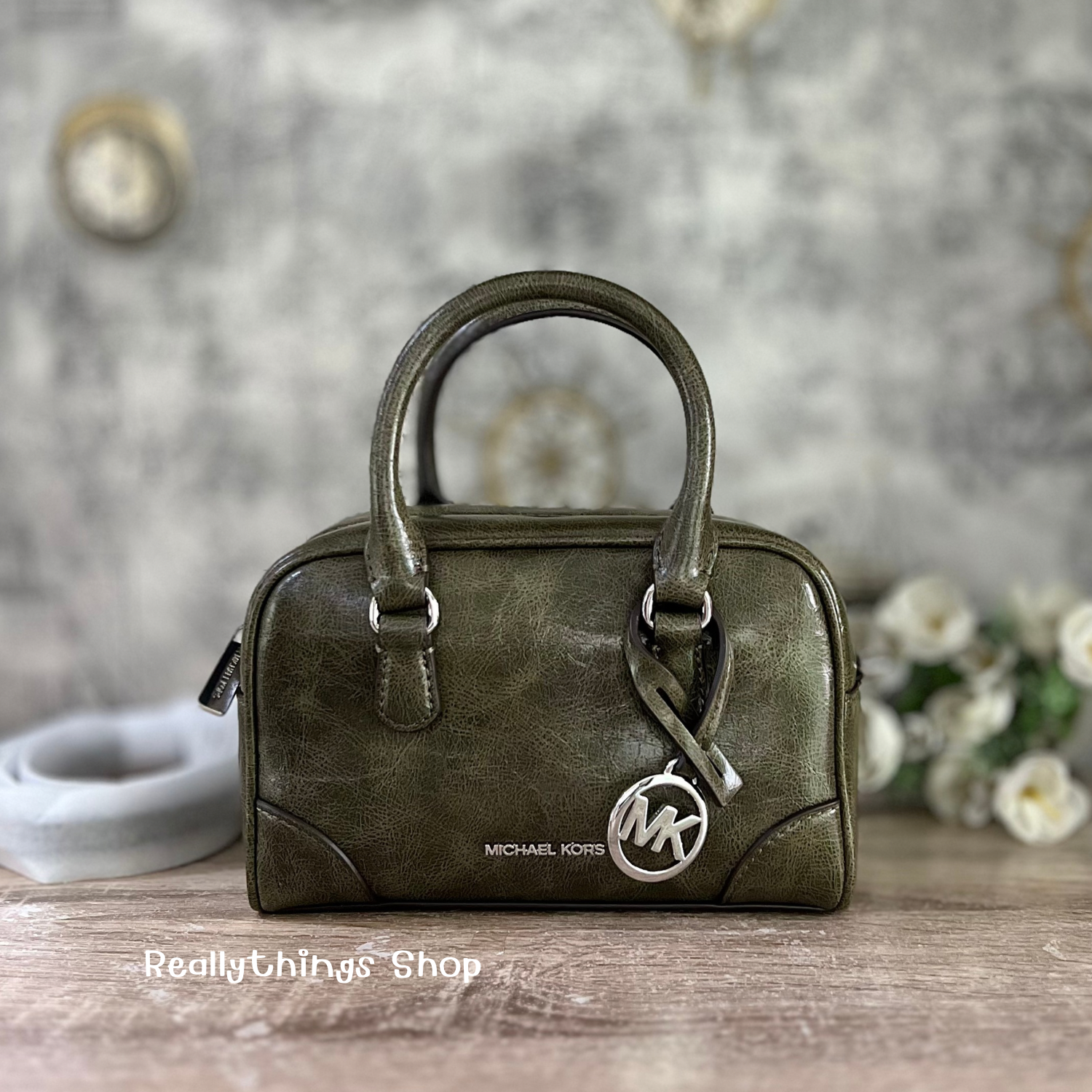 {แท้💯%📮พร้อมส่ง+ส่งฟรี} กระเป๋า Michael Kors Thompson XS Convertible Satchel