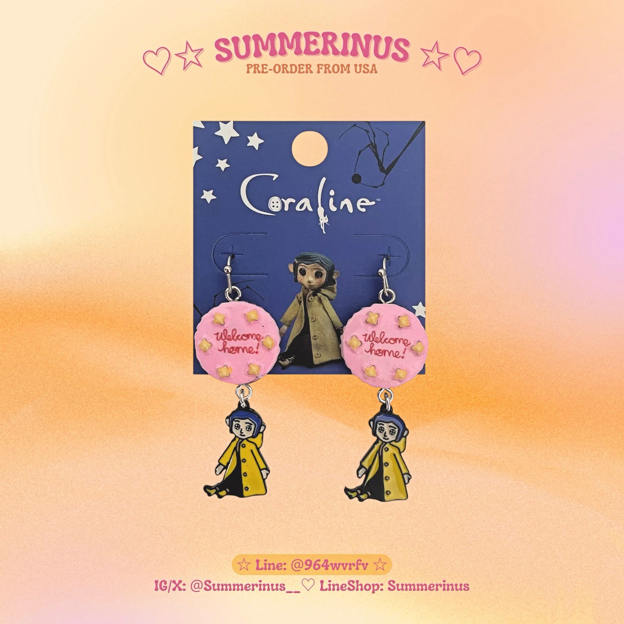 Coraline 🐈‍⬛ Other World Cake & Doll Earrings