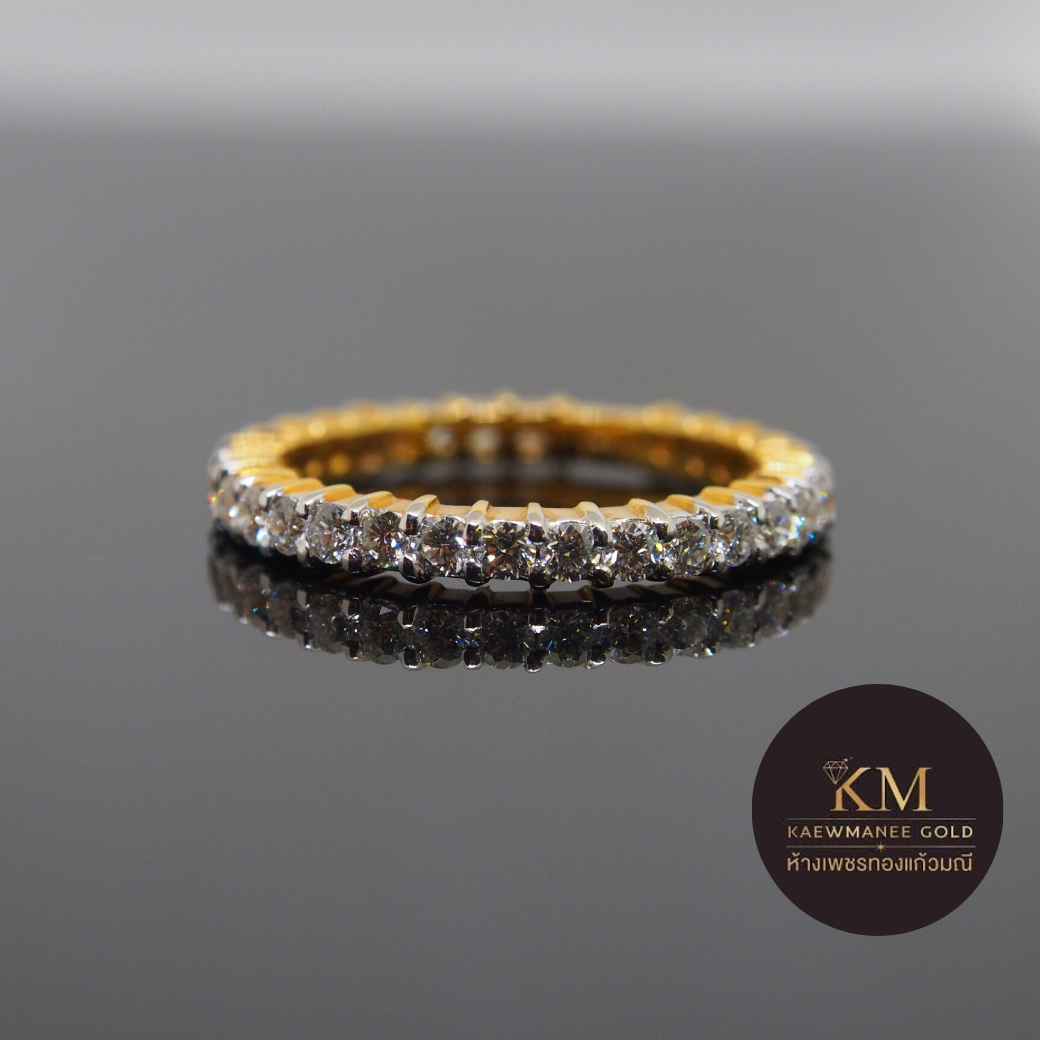 แหวนเพชร Diamond Line Ring(90% Gold)