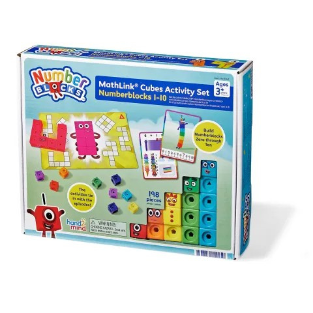 [อายุ 3+] ชุดกิจกรรมลูกบาศก์นัมเบอร์บล็อก 1-10 [Hand2Mind]