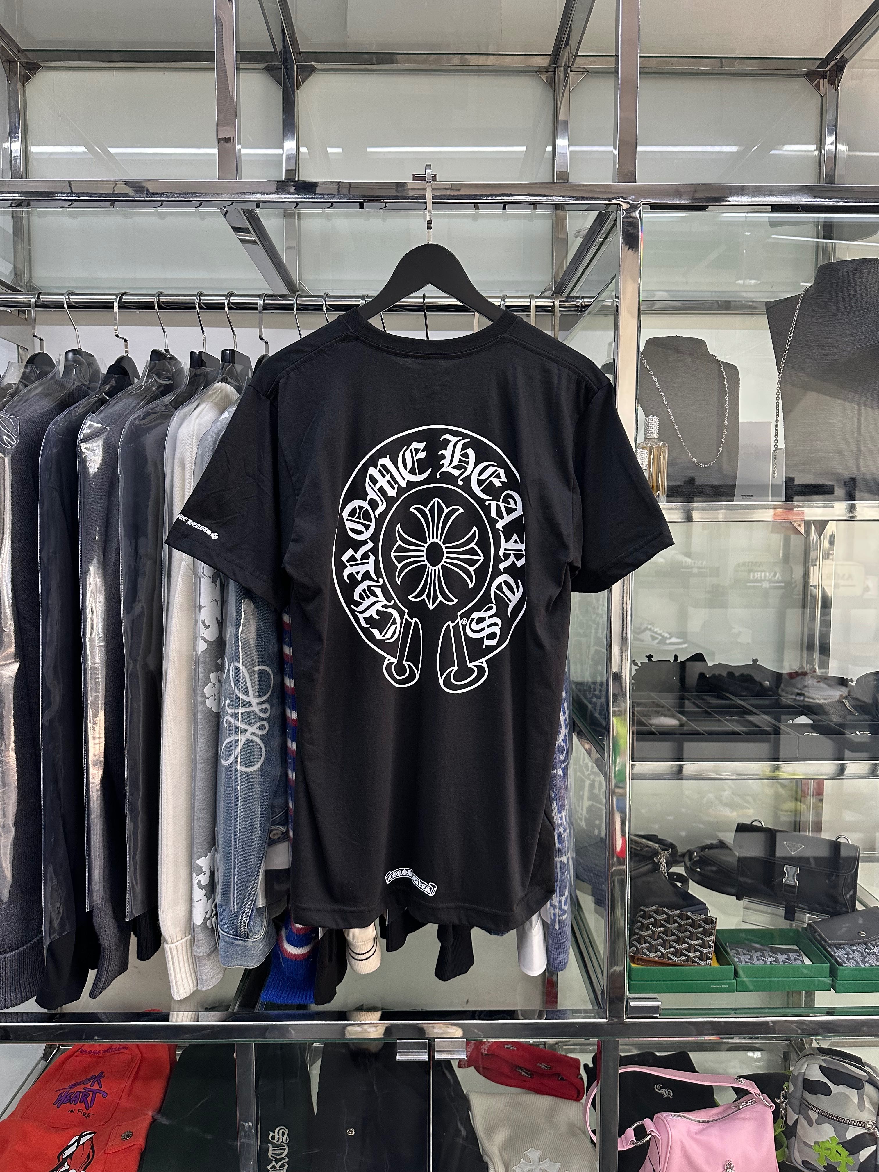 Chrome Hearts Black Horseshoe T-Shirts