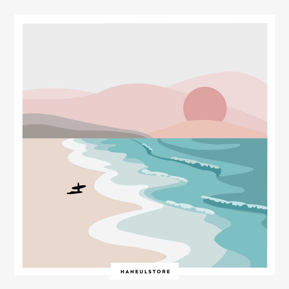 Beach | Size : 20x20 cm