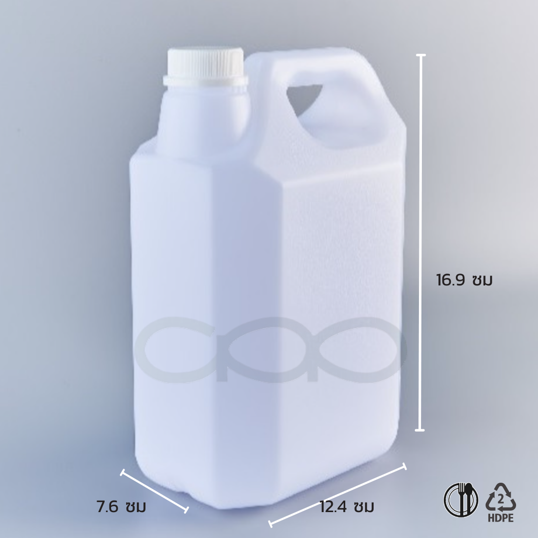 TPS-5L-100-แกลลอนเอนกประสงค์ 5L ทรงเหลี่ยมสูง  ใช้กับชุดข้อต่อ+ ฝาปั๊ม 2-33MM-05 ได้