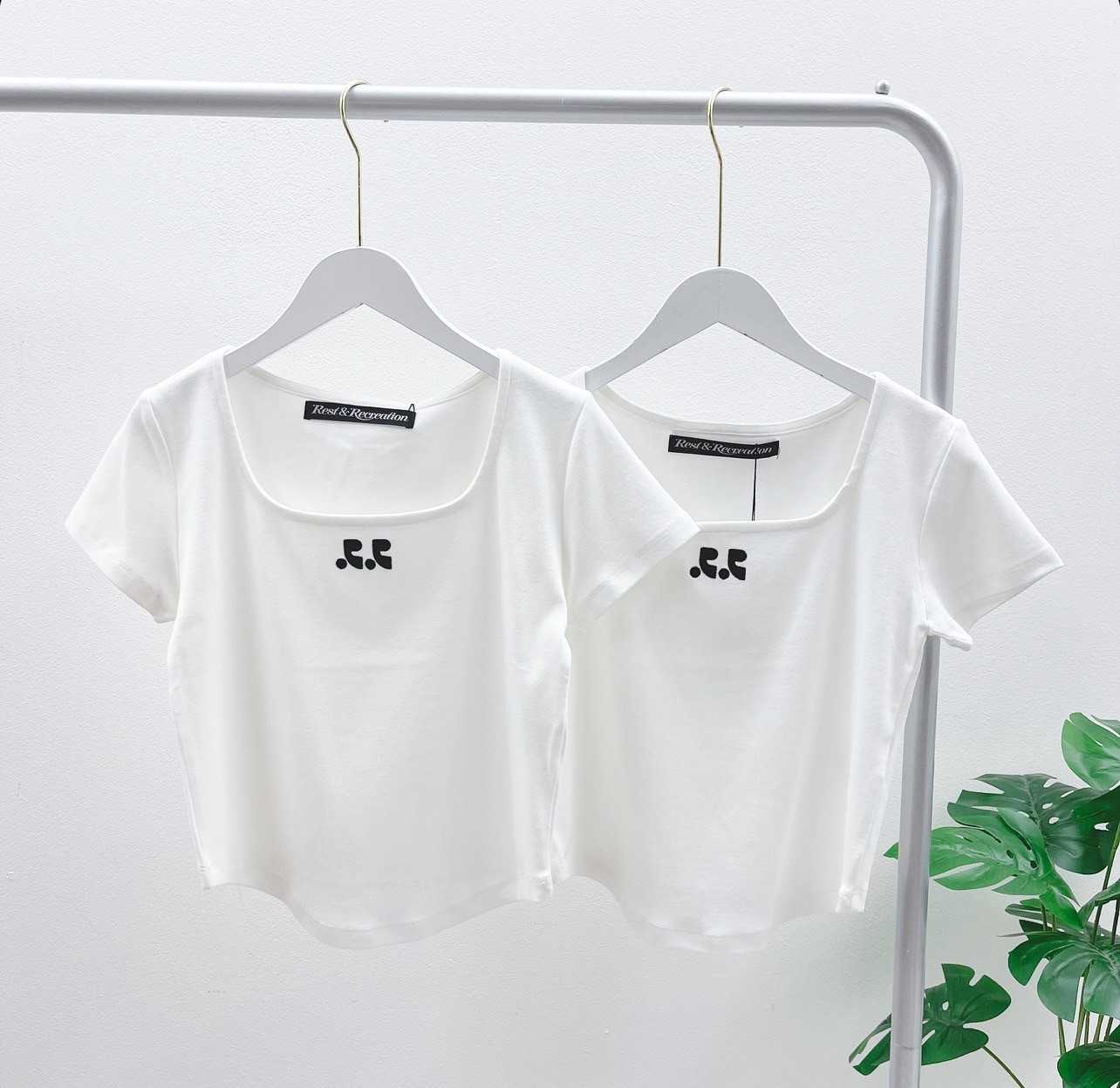 Rest & Recreation Square Neck Top (White)