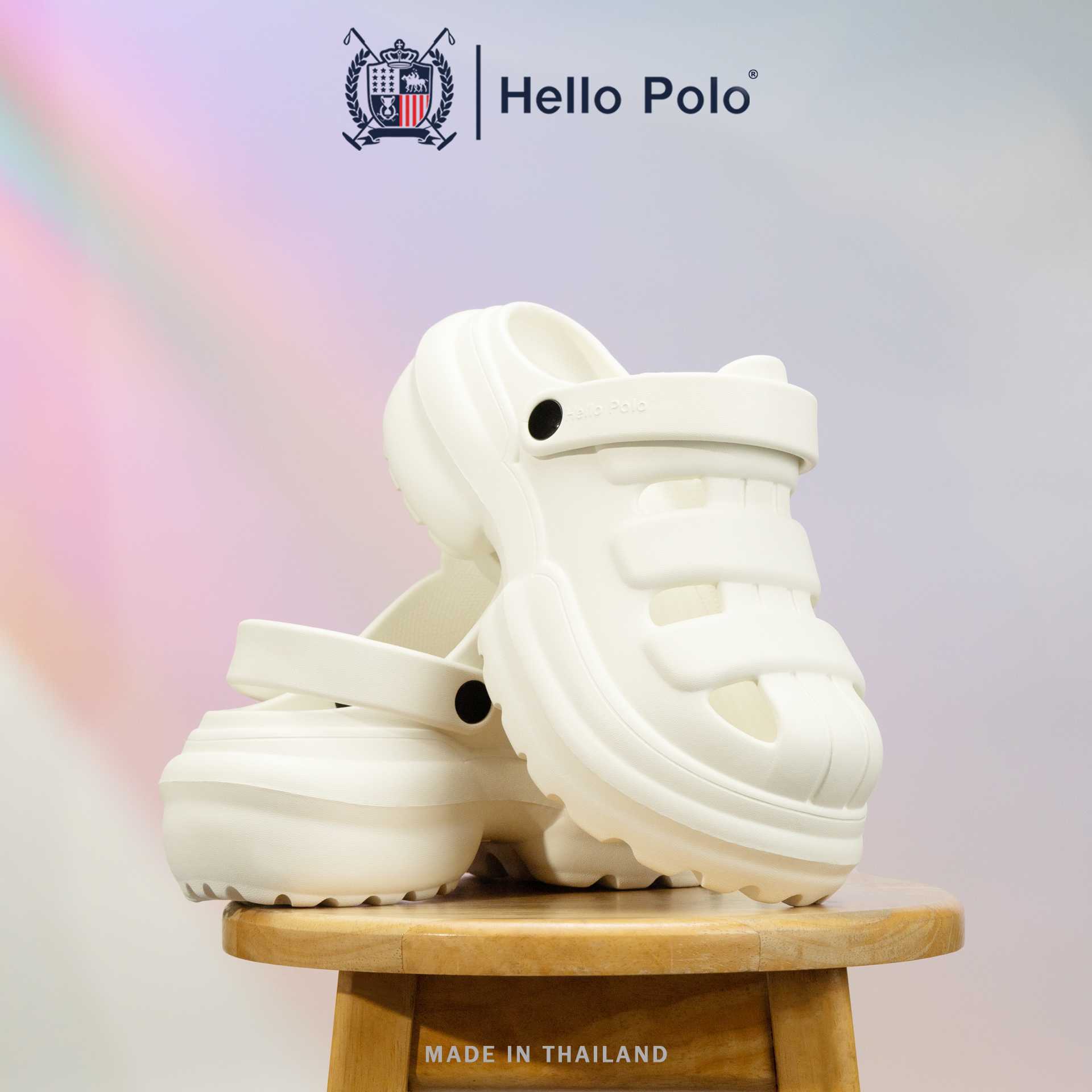Hello Polo รองเท้าแตะรัดส้น รองเท้าแฟชั่น รองเท้าผู้หญิง EVA Size 36-41 รุ่น HP8054