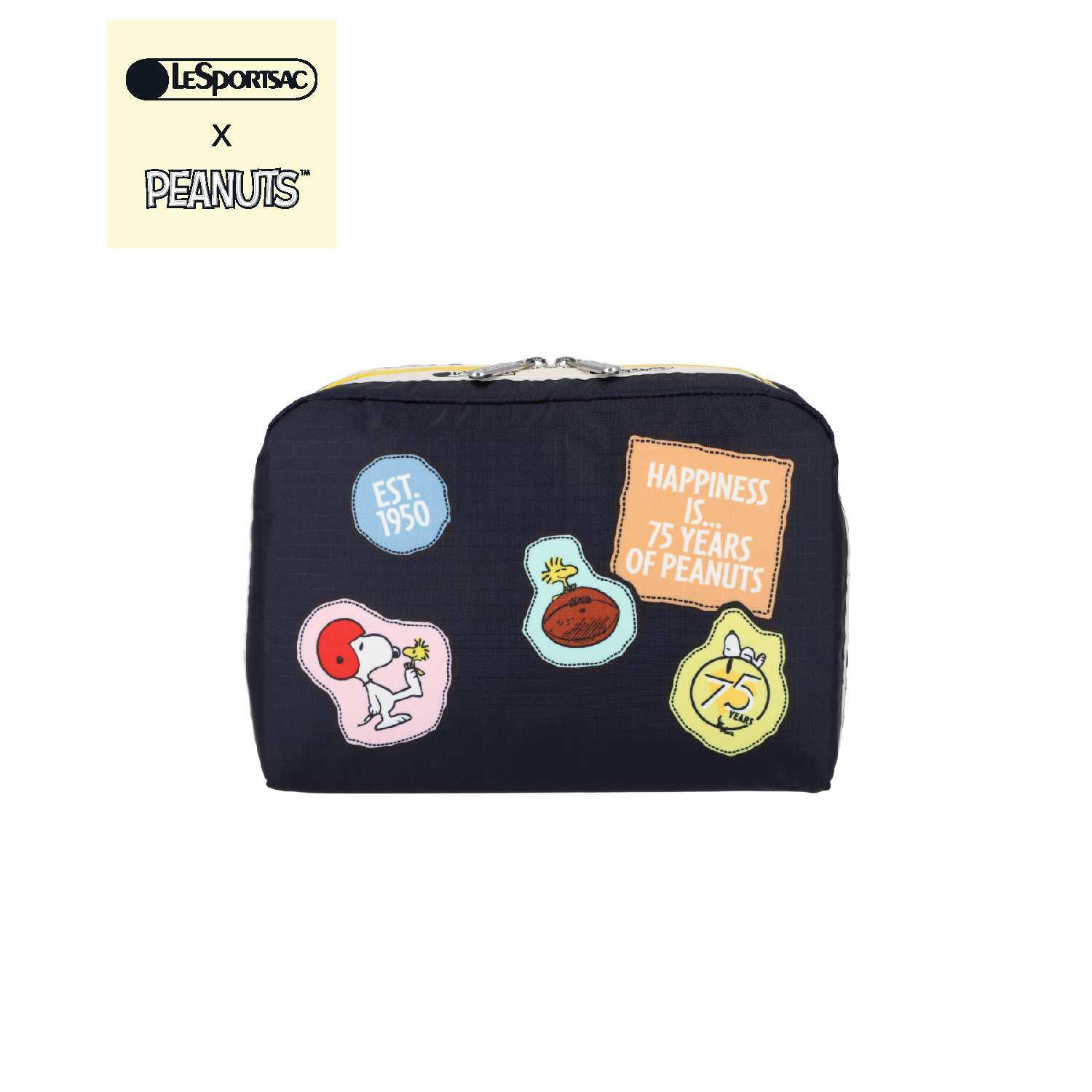 LeSportsac Extra Large Rectangular Cosmetic Bag กระเป๋าเครื่องสำอาง Style 7121 Lesportsac x Peanuts