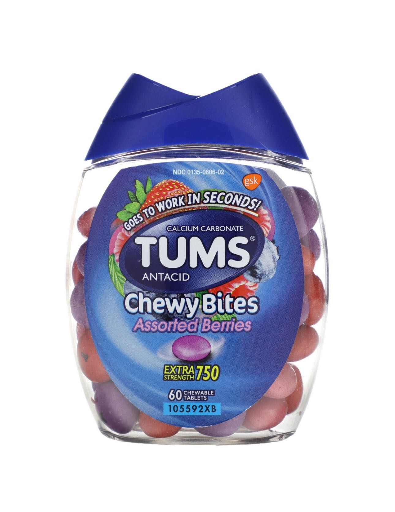 เม็ดgummies บรรเทาอาการกรดไหลย้อน รสberry แบรนด์Tums อันดับ1 ใน อเมริกา สูตร ออกฤทธิ์เร็ว 