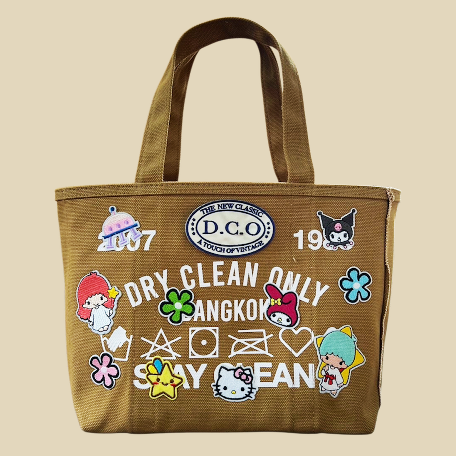 MINI TOTE PATCH ( BROWN )