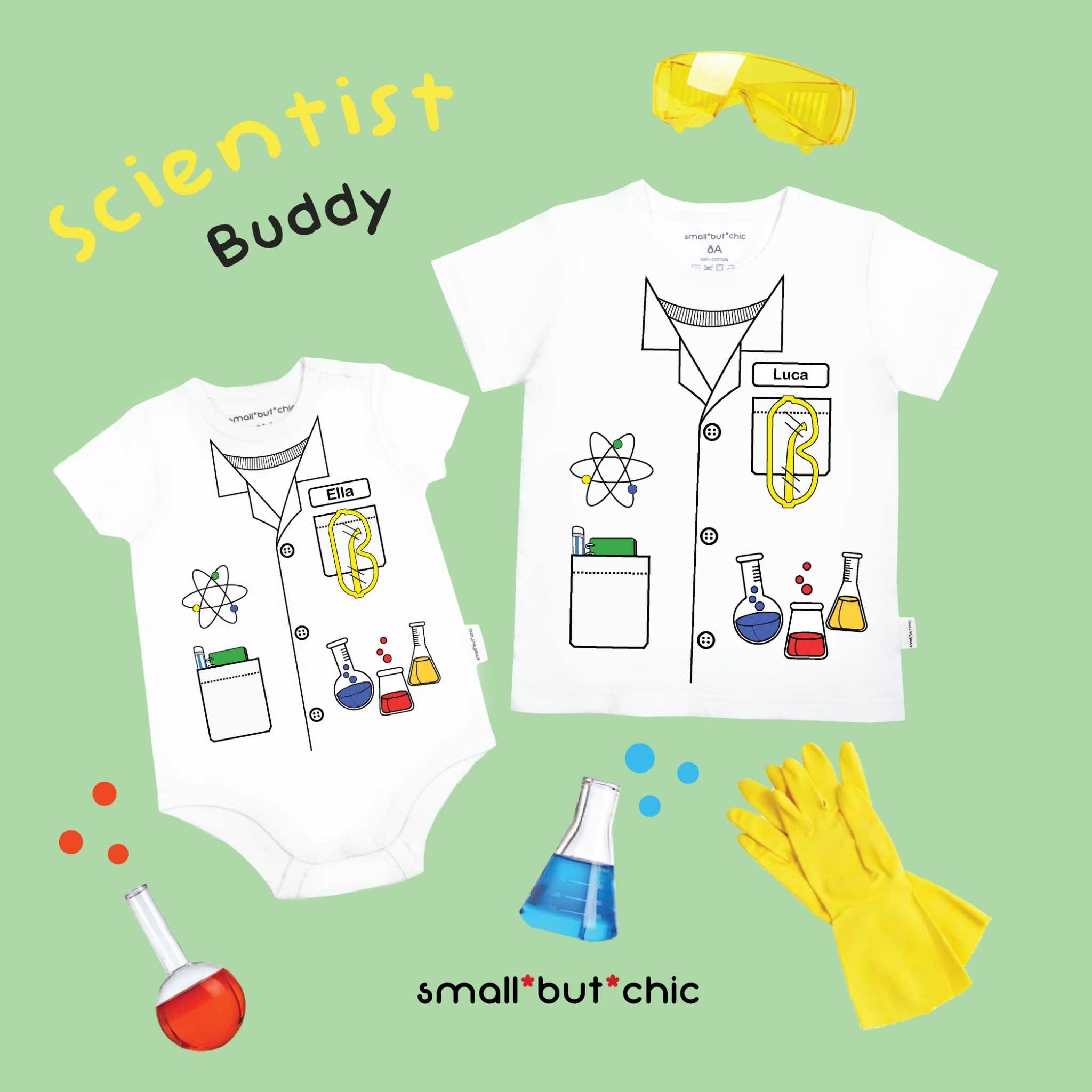 เสื้อนักวิทยาศาสตร์[ใส่ชื่อได้] Small Scientist