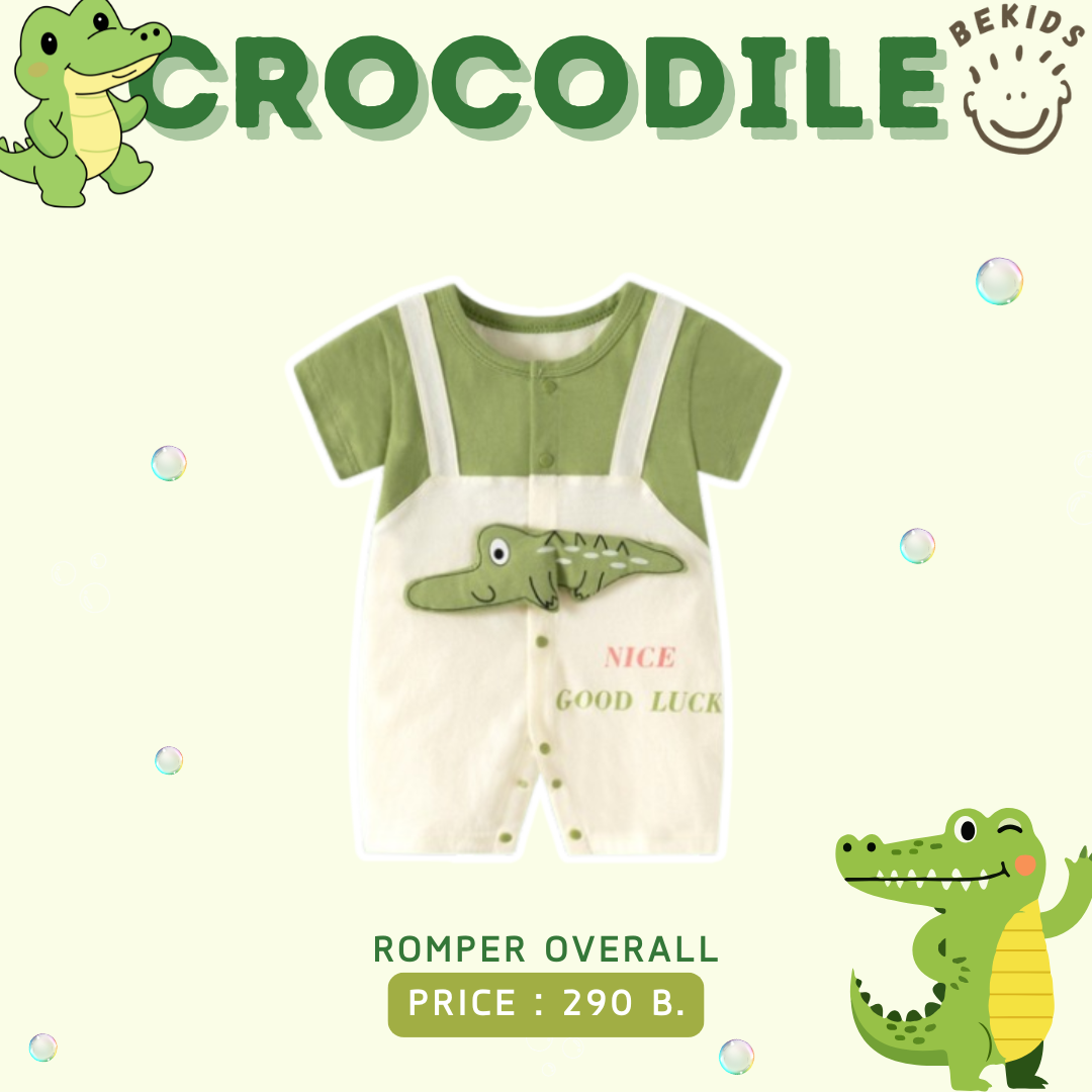 Romper Overall Croc (Good Luck)