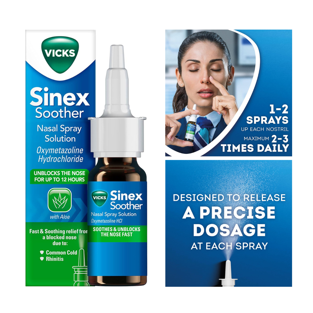 Vicks Sinex Soother Decongestant Nasal Spray  จากอังกฤษ พร้อมส่ง