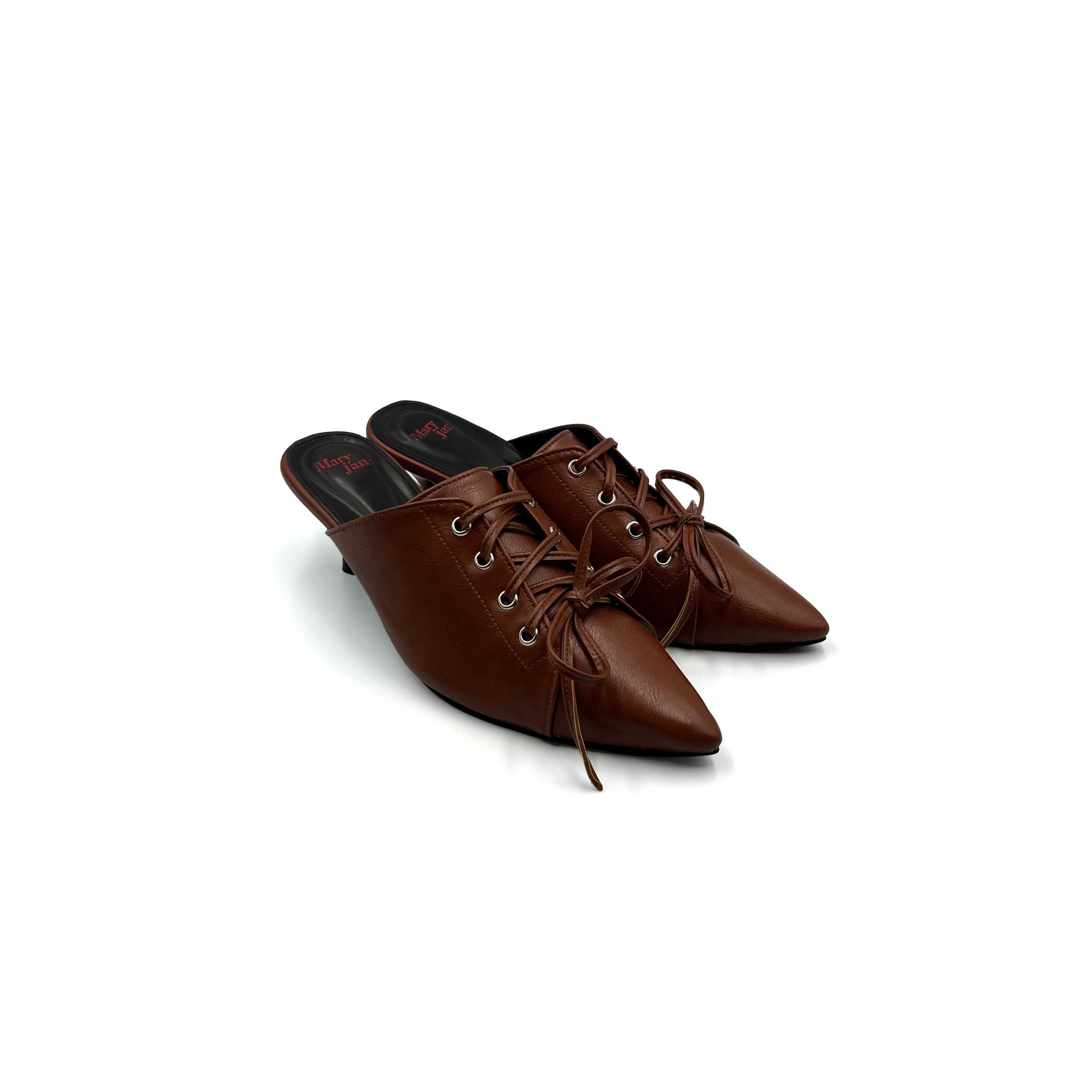 MORGAN POINTED MID HEELS IN BROWN