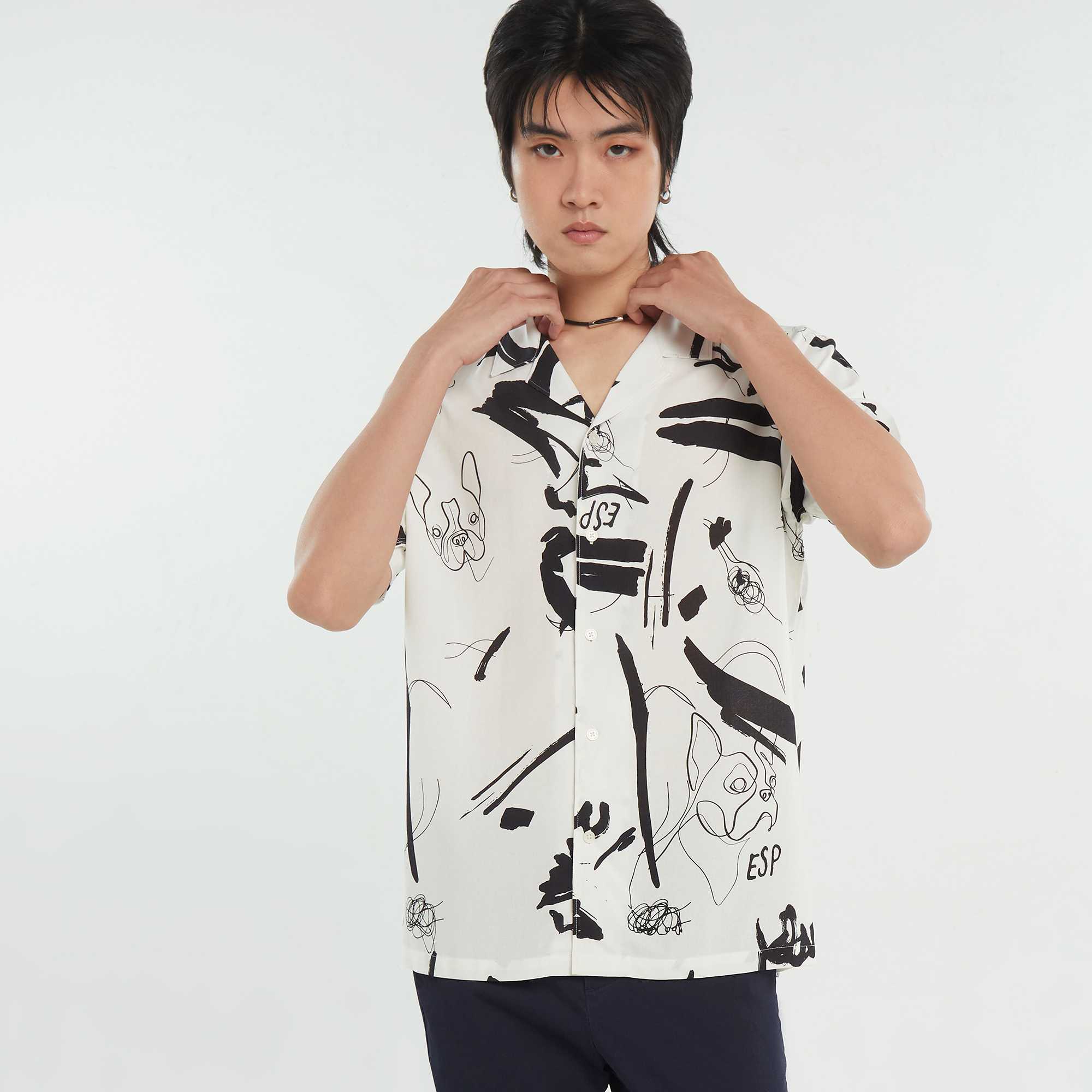 เสื้อเชิ้ตฮาวายลายเฟรนช์ชี่ | 03868