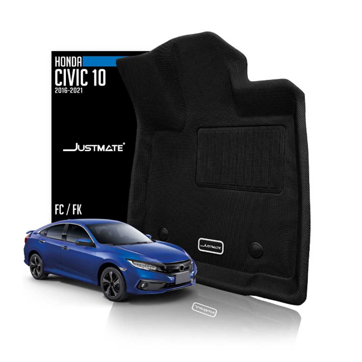 [JUSTMATE] HONDA พรมปูพื้นรถยนต์ CIVIC 10 FC / FK 2016 - 2021