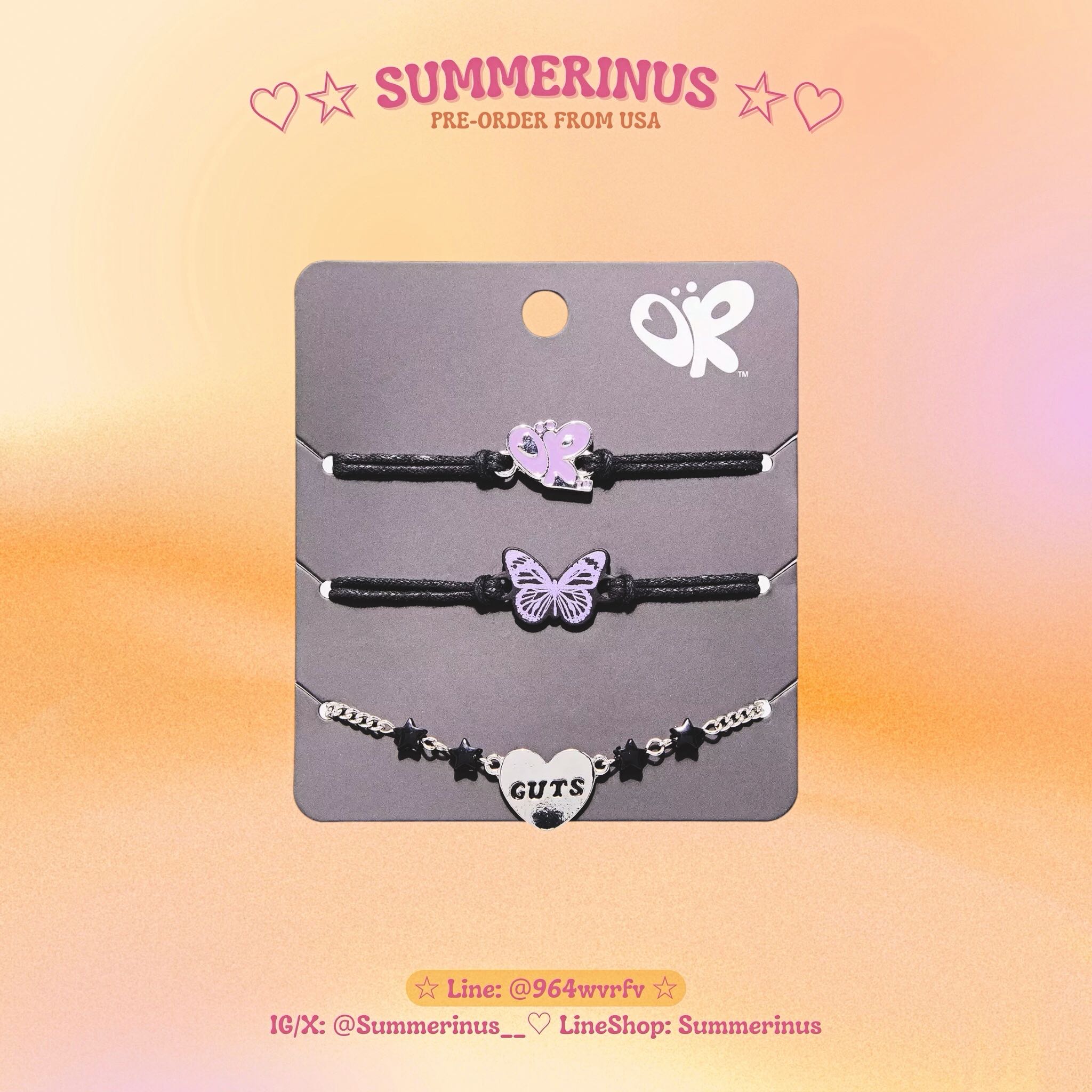 Olivia Rodrigo 💜 Guts Bracelet Set