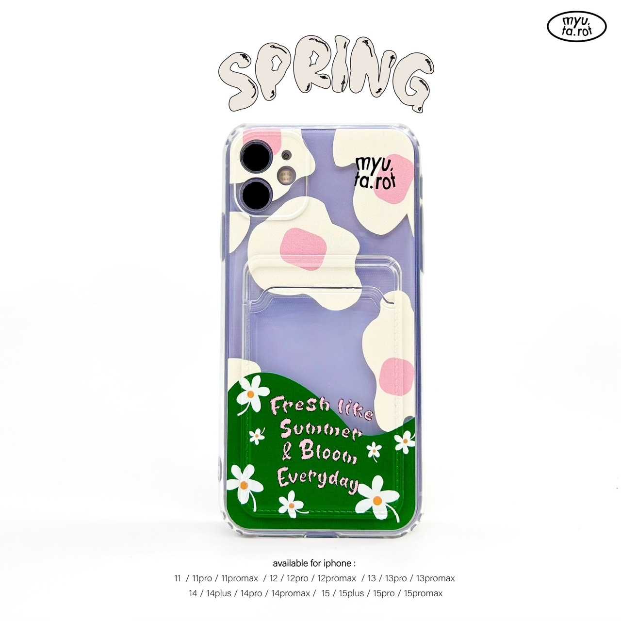 iPhone case with card holder - Spring